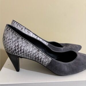 LOGO by Lori Goldstein Gray and Silver Heels NWOB Never Worn